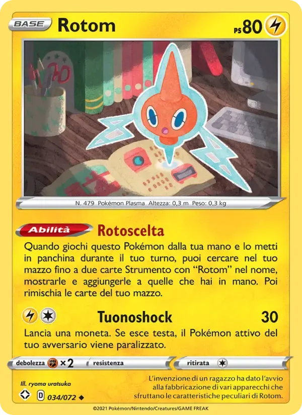 Rotom — Destino Splendente 34 Italian Pokémon card