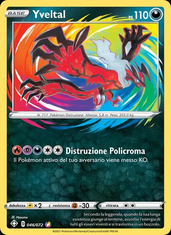 Yveltal — Destino Splendente 46 Italian Pokémon card