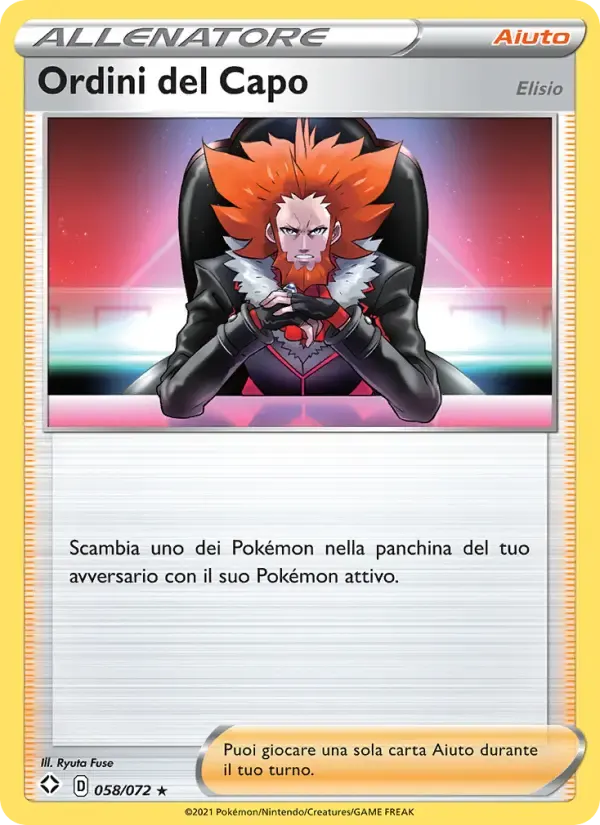 Ordini del Capo — Destino Splendente 58 Italian Pokémon card