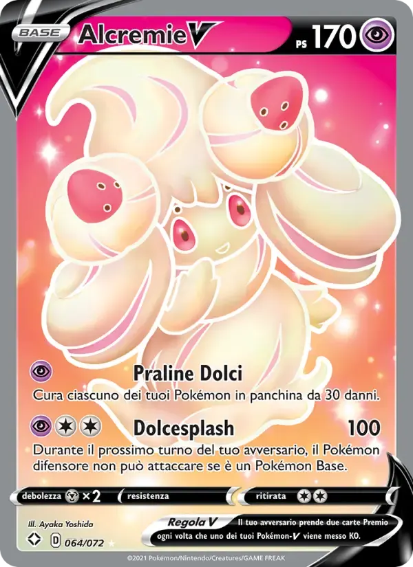 Alcremie V — Destino Splendente 64 Italian Pokémon card