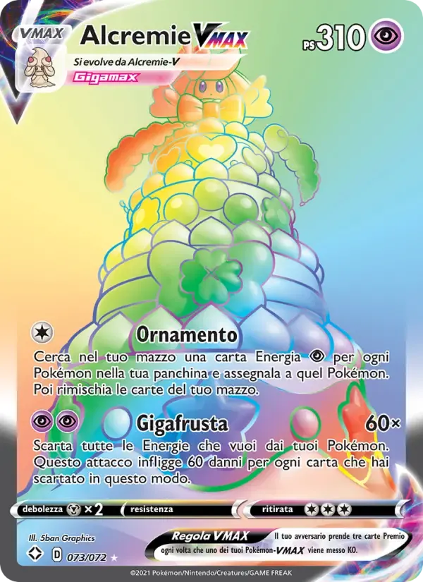 Alcremie VMAX — Destino Splendente 73 Italian Pokémon card
