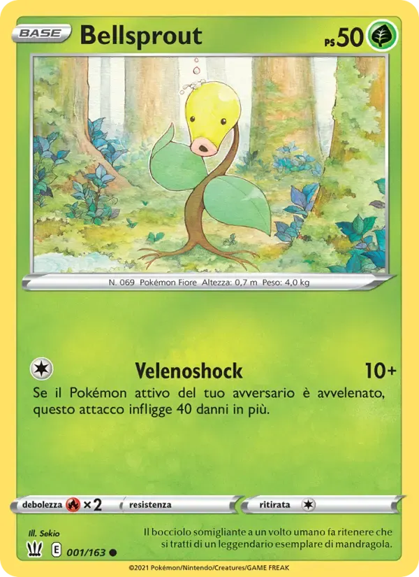 Bellsprout — Stili di Lotta 1 Italian Pokémon card