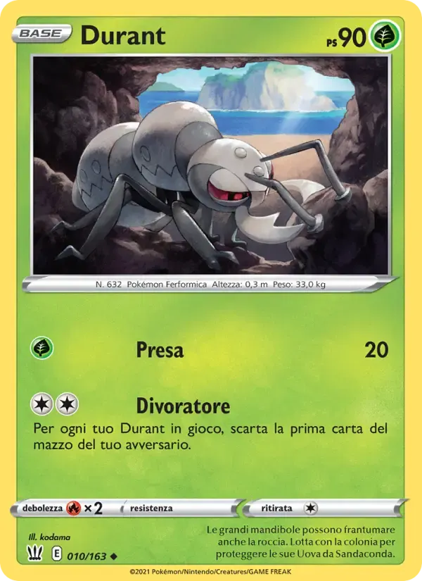 Durant — Stili di Lotta 10 Italian Pokémon card