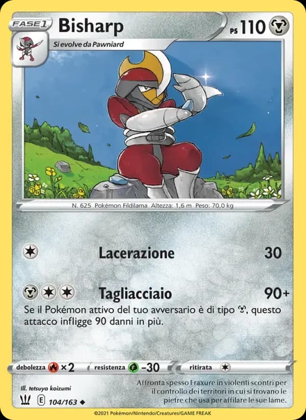 Bisharp — Stili di Lotta 104 Italian Pokémon card