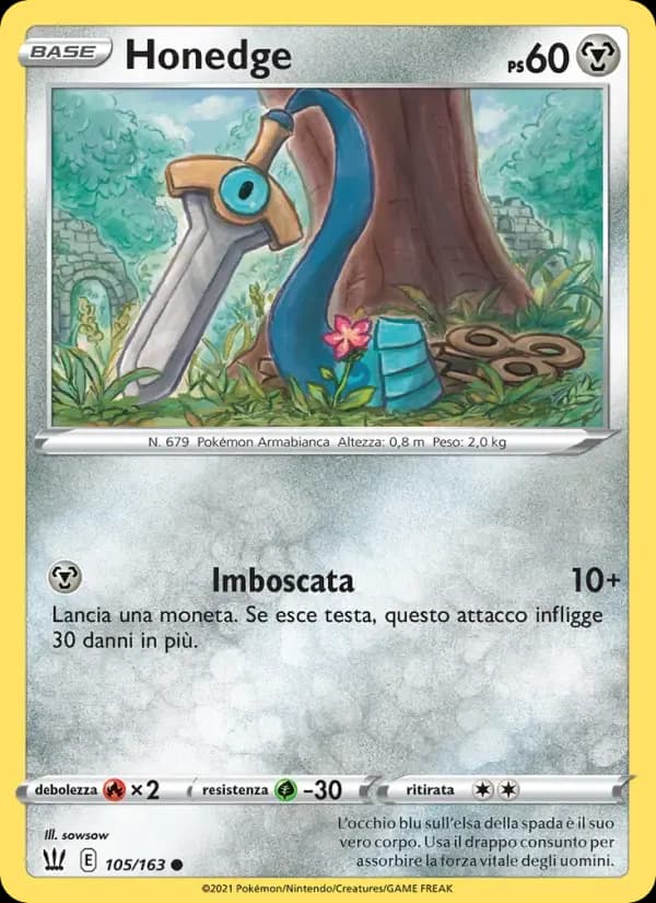 Honedge — Stili di Lotta 105 Italian Pokémon card