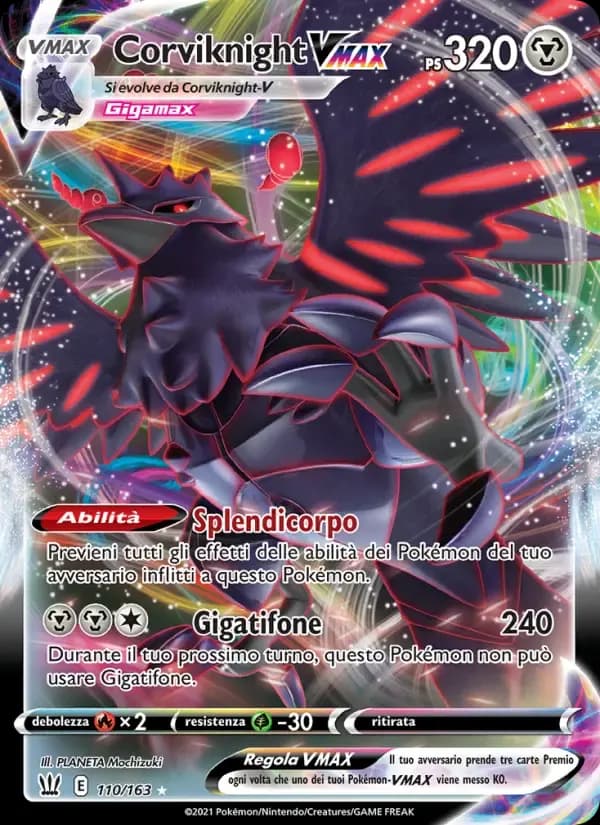 Corviknight VMAX — Stili di Lotta 110 Italian Pokémon card