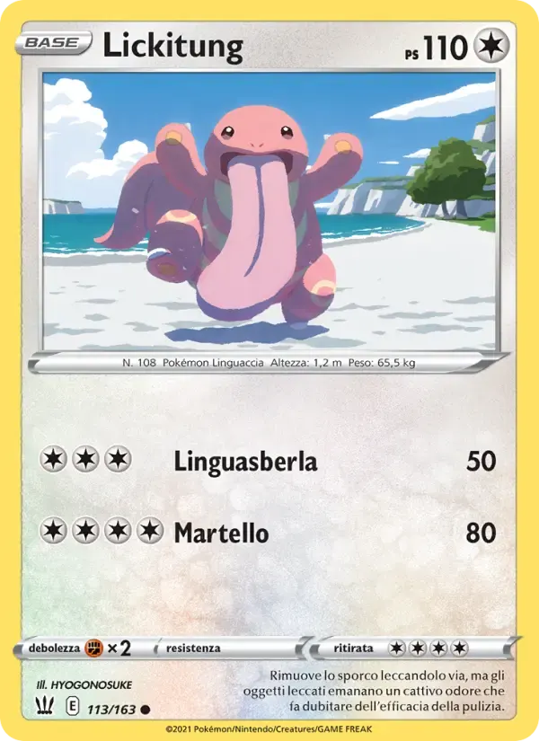 Lickitung — Stili di Lotta 113 Italian Pokémon card