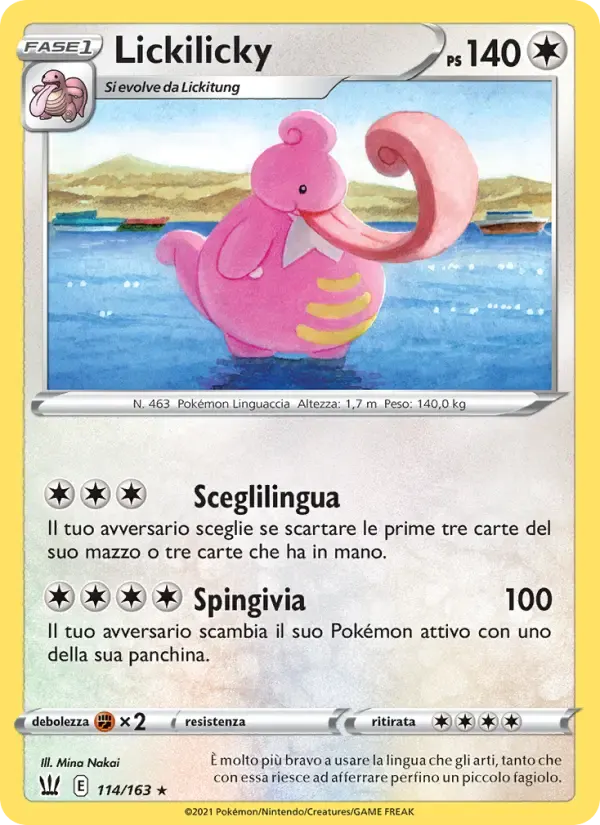 Lickilicky — Stili di Lotta 114 Italian Pokémon card
