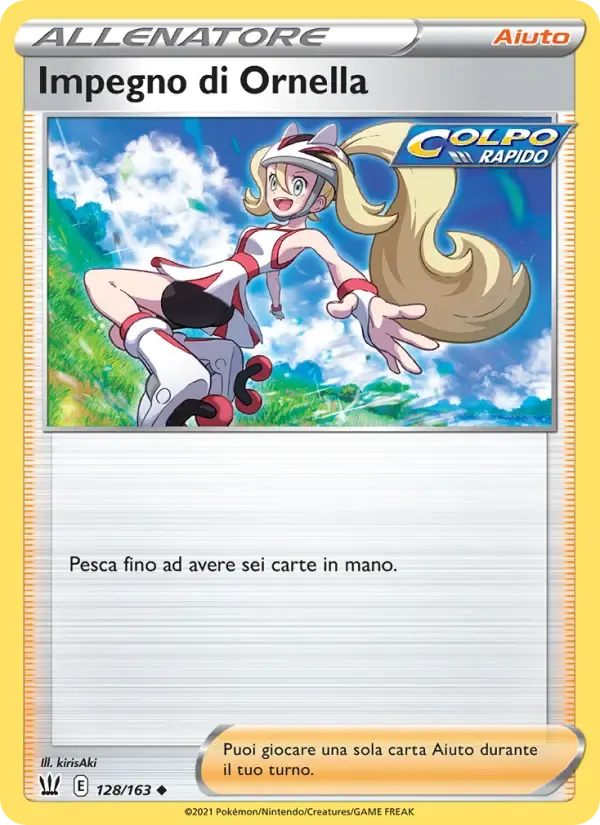 Impegno di Ornella — Stili di Lotta 128 Italian Pokémon card