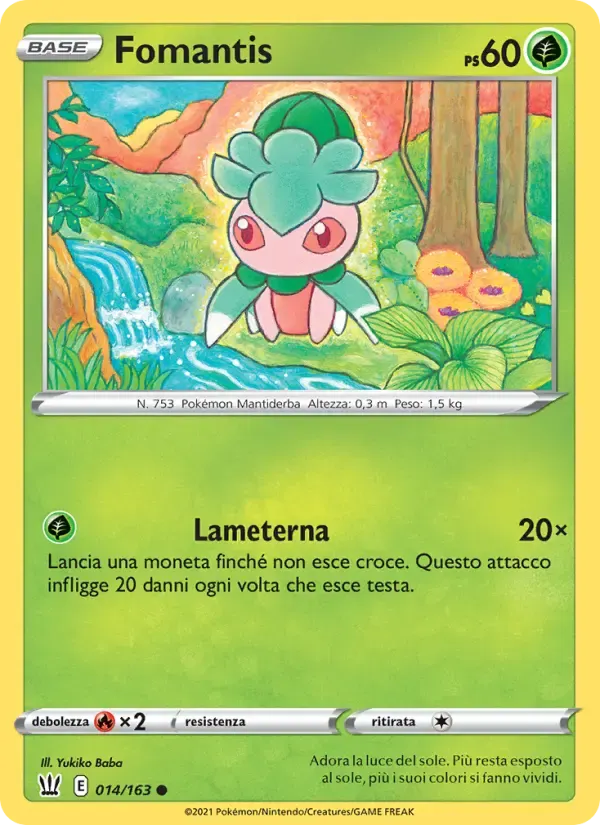 Fomantis — Stili di Lotta 14 Italian Pokémon card