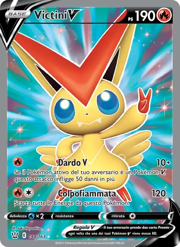 Victini V — Stili di Lotta 144 Italian Pokémon card