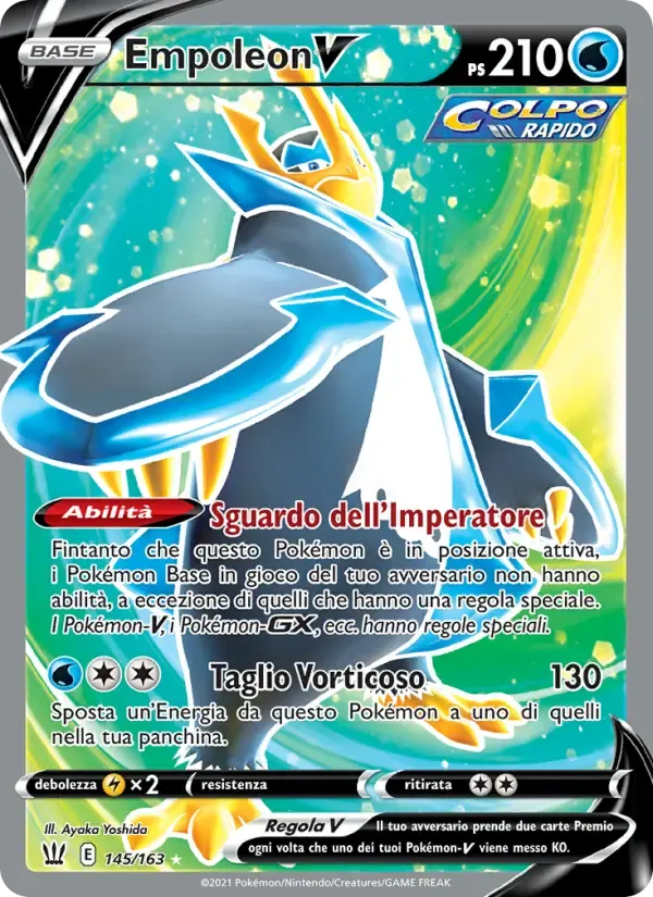 Empoleon V — Stili di Lotta 145 Italian Pokémon card