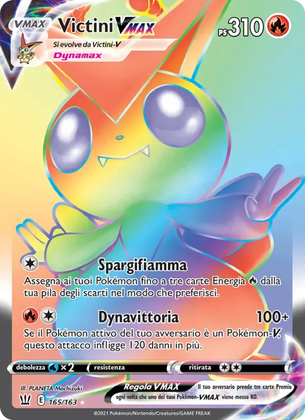 Victini VMAX — Stili di Lotta 165 Italian Pokémon card