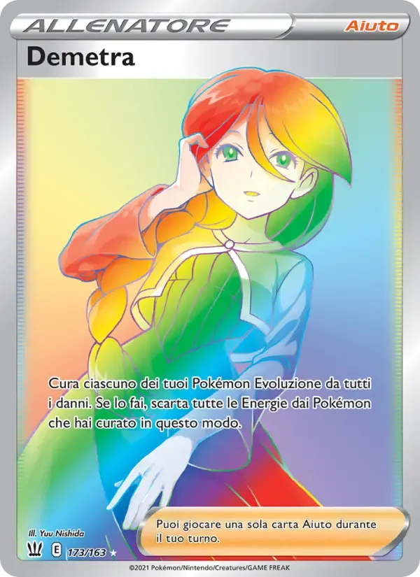 Demetra — Stili di Lotta 173 Italian Pokémon card