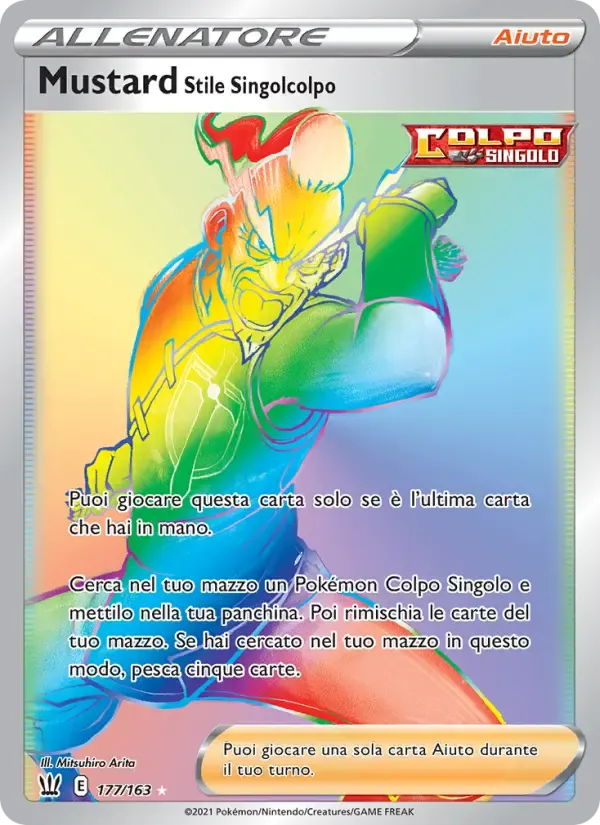 Mustard Stile Singolcolpo — Stili di Lotta 177 Italian Pokémon card