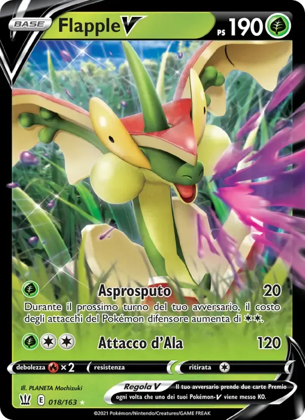 Flapple V — Stili di Lotta 18 Italian Pokémon card