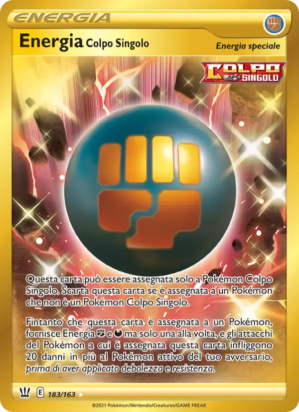 Energia Colpo Singolo — Stili di Lotta 183 Italian Pokémon card