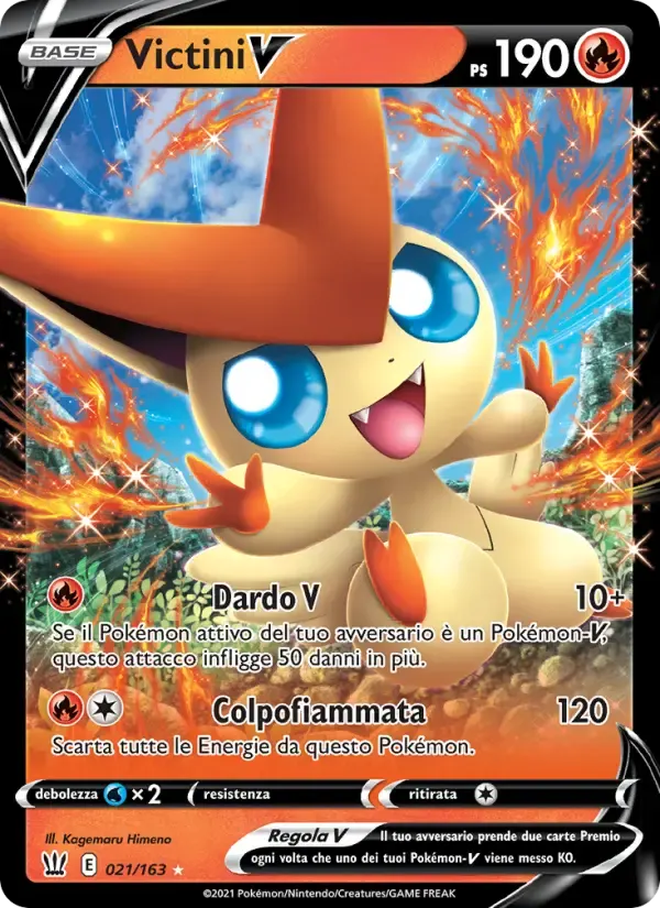 Victini V — Stili di Lotta 21 Italian Pokémon card