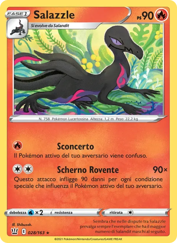 Salazzle — Stili di Lotta 28 Italian Pokémon card