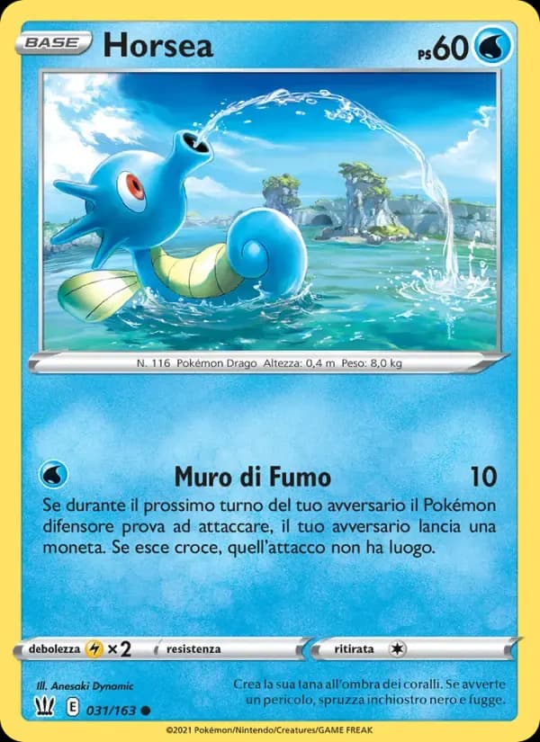 Horsea — Stili di Lotta 31 Italian Pokémon card