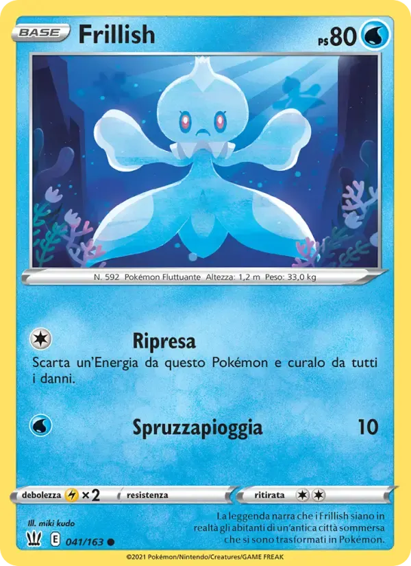 Frillish — Stili di Lotta 41 Italian Pokémon card