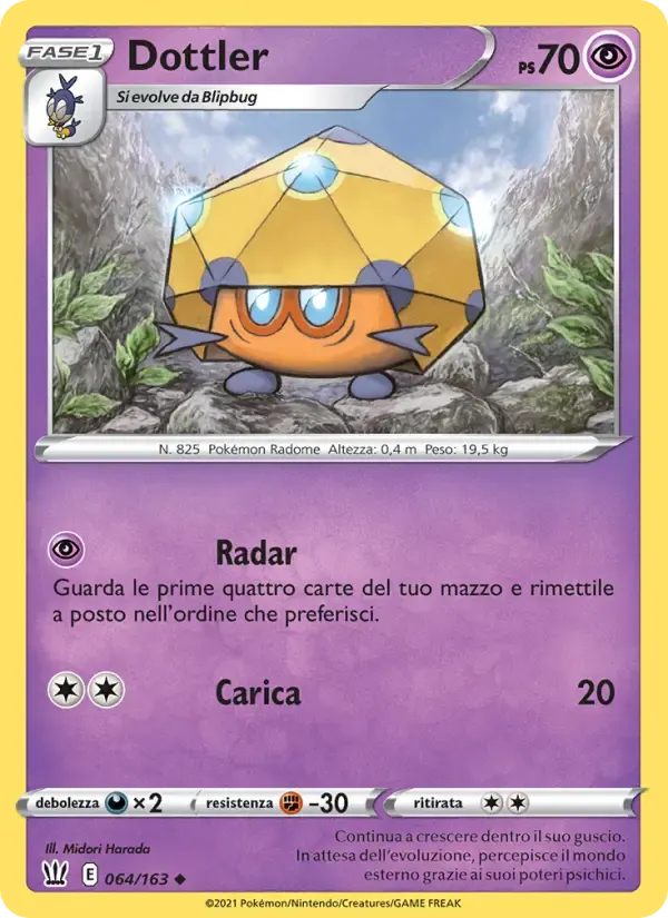 Dottler — Stili di Lotta 64 Italian Pokémon card