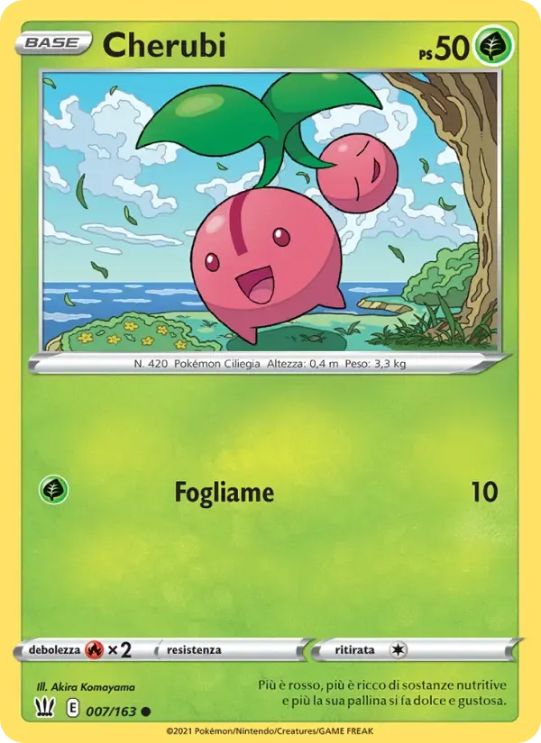 Cherubi — Stili di Lotta 7 Italian Pokémon card
