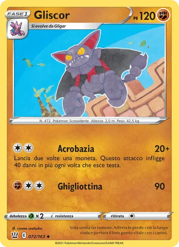 Gliscor — Stili di Lotta 72 Italian Pokémon card