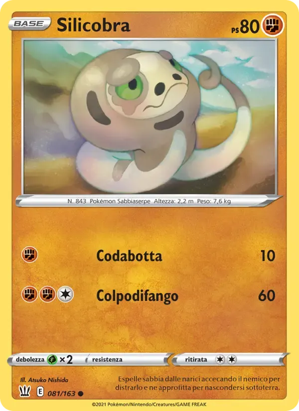 Silicobra — Stili di Lotta 81 Italian Pokémon card