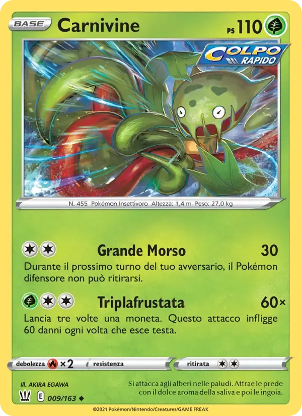 Carnivine — Stili di Lotta 9 Italian Pokémon card