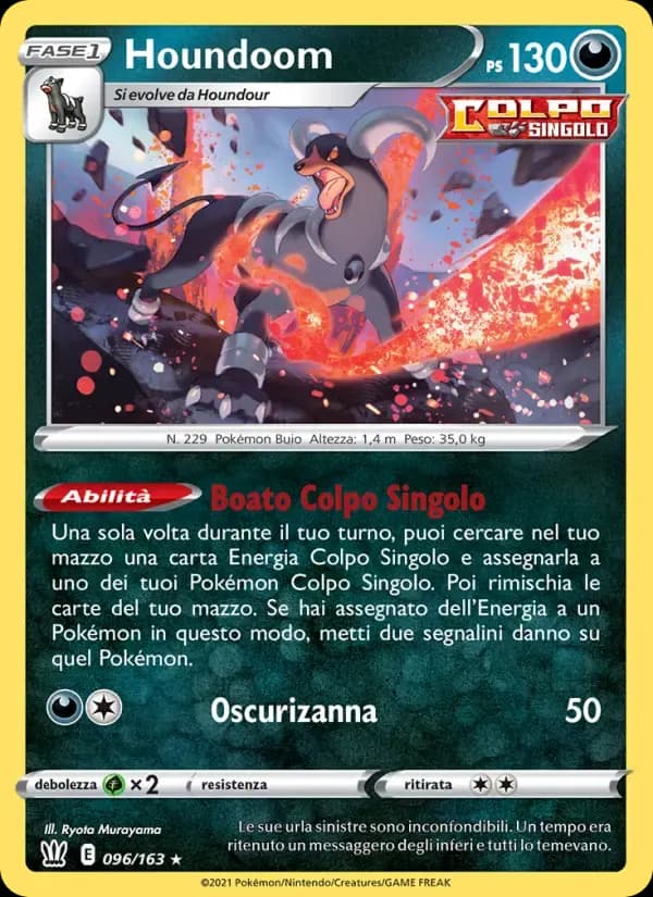 Houndoom — Stili di Lotta 96 Italian Pokémon card
