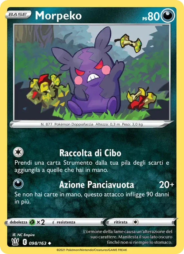 Morpeko — Stili di Lotta 98 Italian Pokémon card
