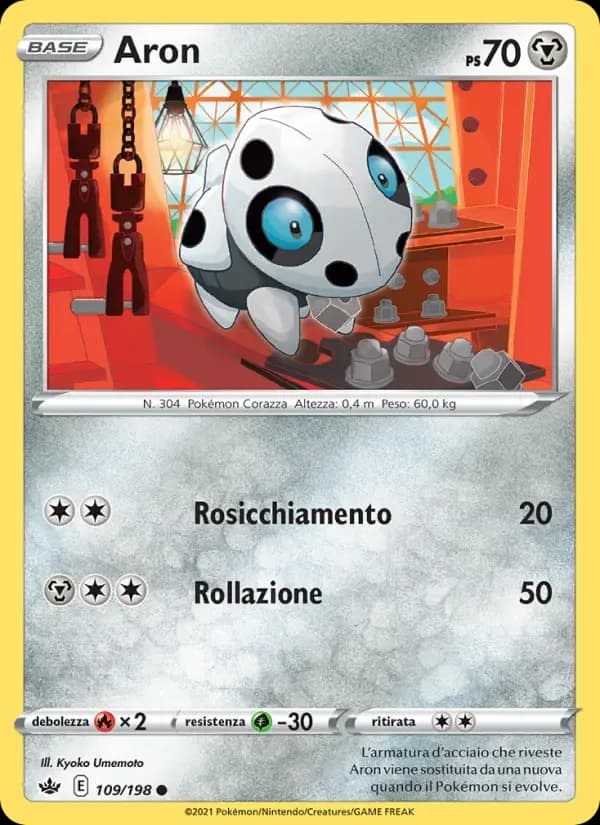 Aron — Regno Glaciale 109 Italian Pokémon card