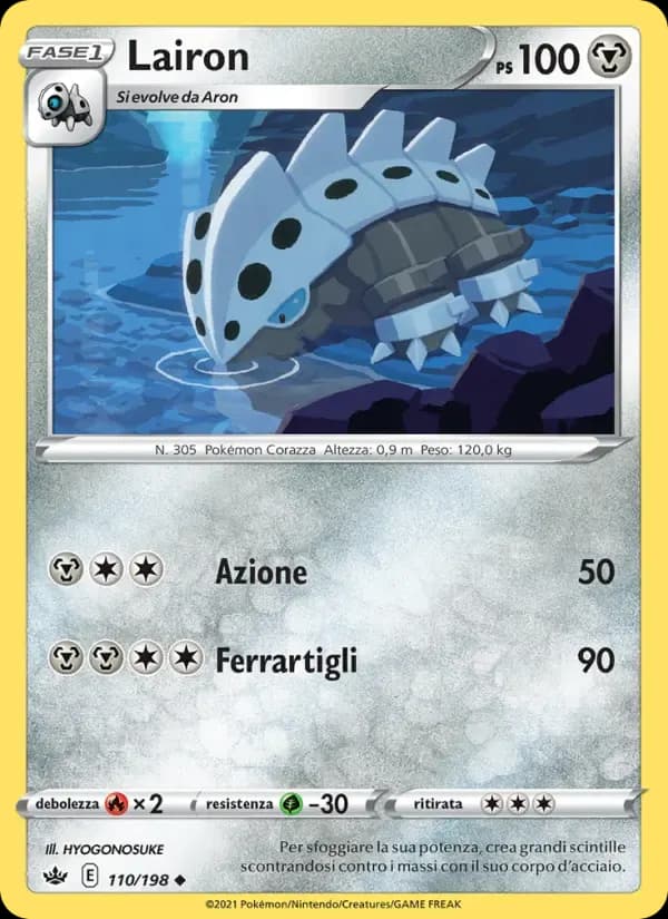 Lairon — Regno Glaciale 110 Italian Pokémon card