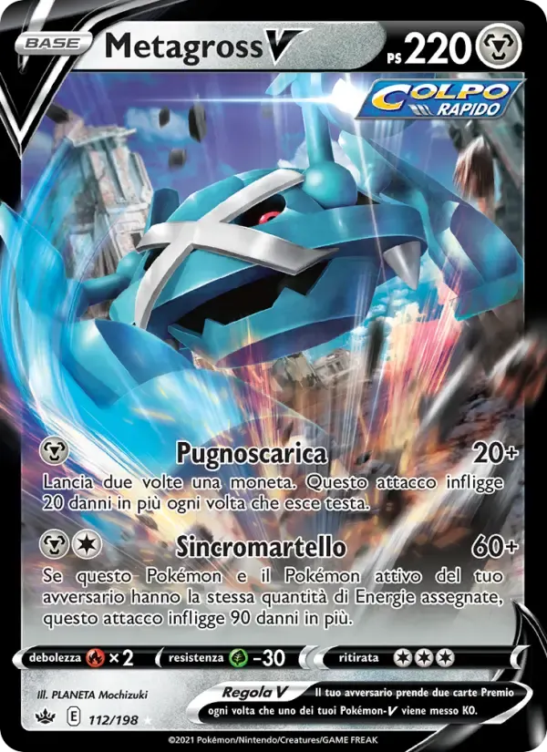Metagross V — Regno Glaciale 112 Italian Pokémon card