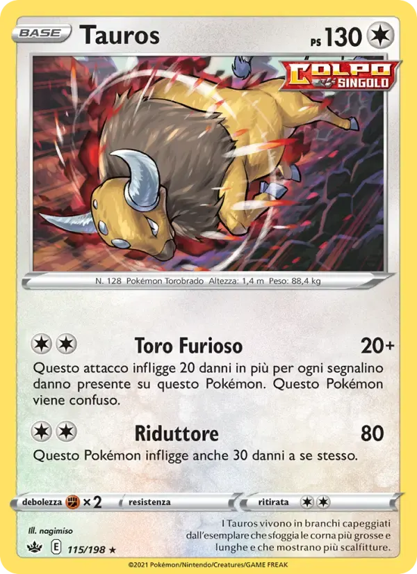 Tauros — Regno Glaciale 115 Italian Pokémon card