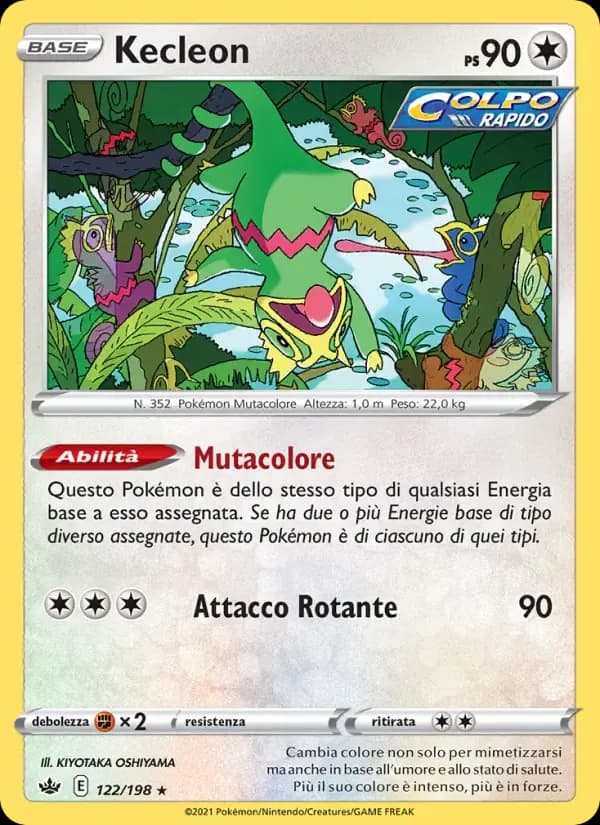 Kecleon — Regno Glaciale 122 Italian Pokémon card