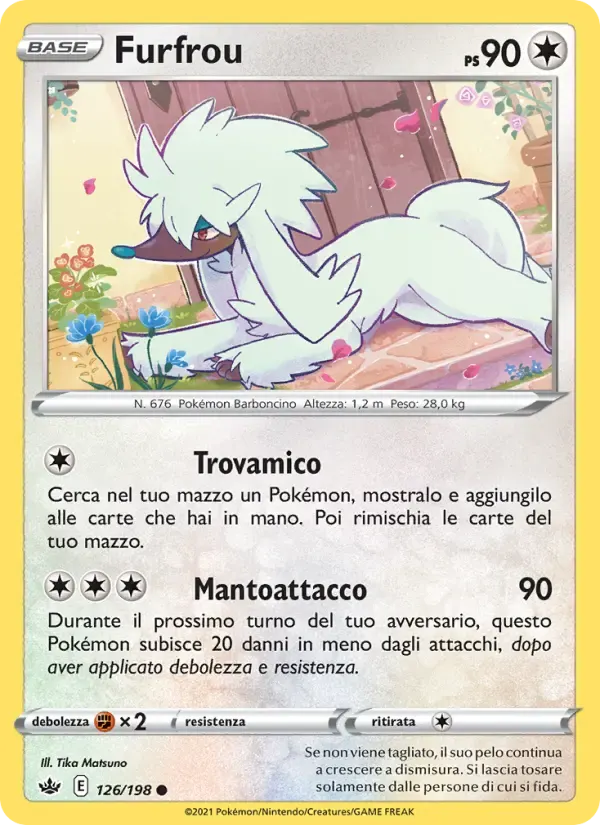 Furfrou — Regno Glaciale 126 Italian Pokémon card