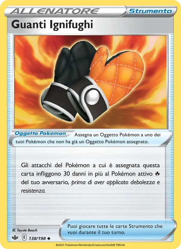 Guanti Ignifughi — Regno Glaciale 138 Italian Pokémon card