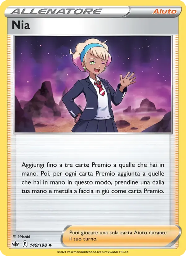 Nia — Regno Glaciale 149 Italian Pokémon card
