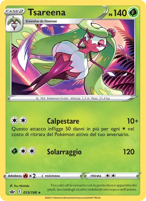 Tsareena — Regno Glaciale 15 Italian Pokémon card
