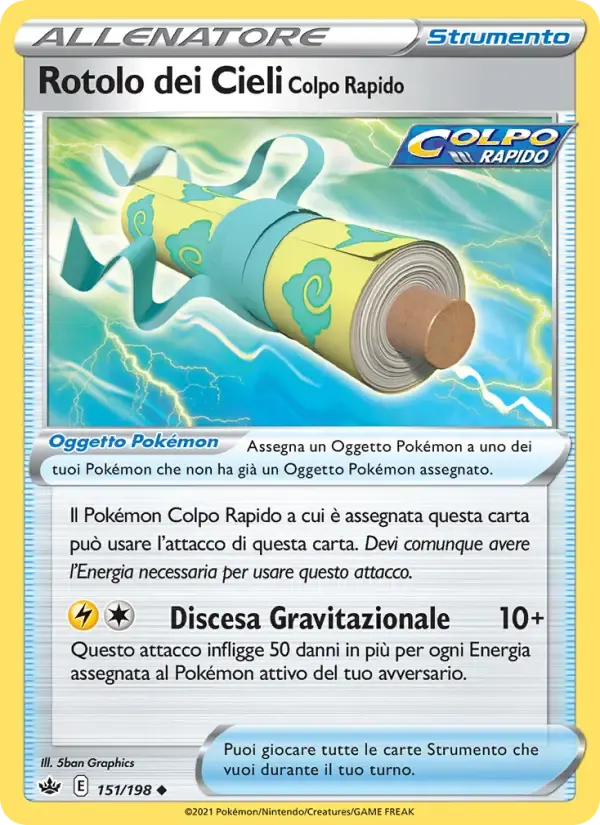 Rotolo dei Cieli Colpo Rapido — Regno Glaciale 151 Italian Pokémon card