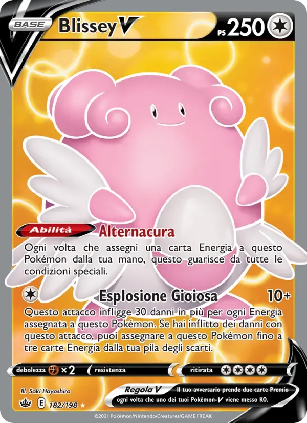 Blissey V — Regno Glaciale 182 Italian Pokémon card