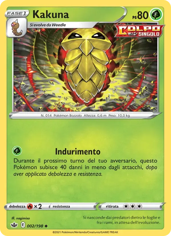 Kakuna — Regno Glaciale 2 Italian Pokémon card