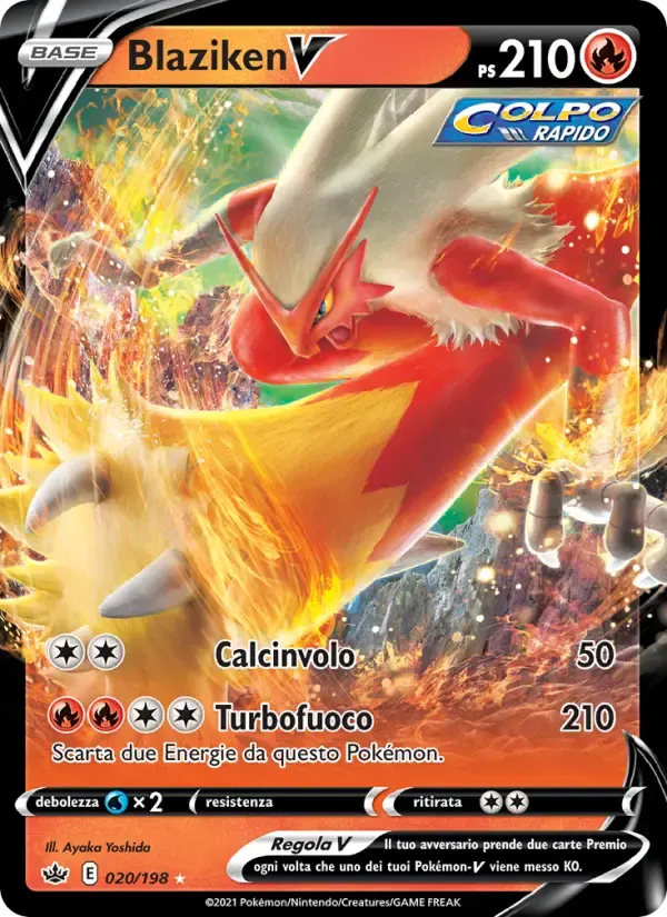 Blaziken V — Regno Glaciale 20 Italian Pokémon card