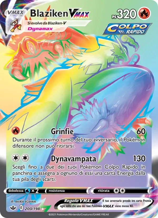 Blaziken VMAX — Regno Glaciale 200 Italian Pokémon card