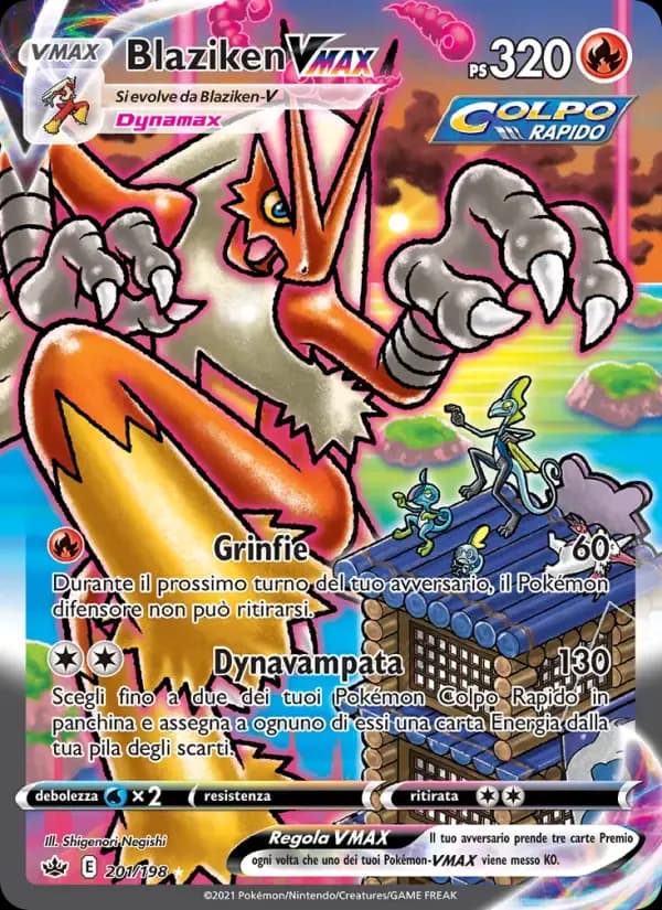 Blaziken VMAX — Regno Glaciale 201 Italian Pokémon card