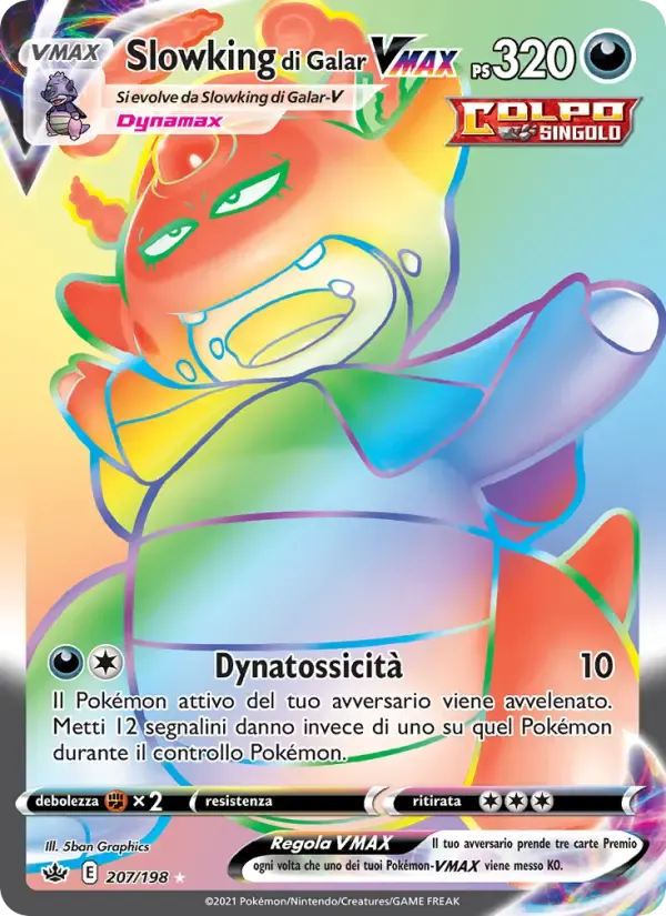 Slowking di Galar VMAX — Regno Glaciale 207 Italian Pokémon card