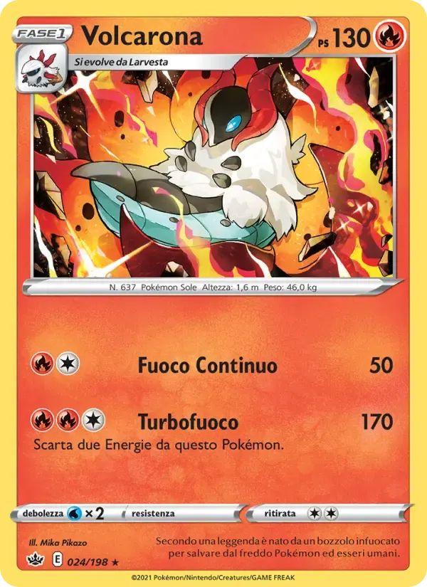 Volcarona — Regno Glaciale 24 Italian Pokémon card