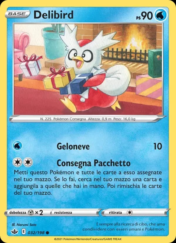 Delibird — Regno Glaciale 32 Italian Pokémon card